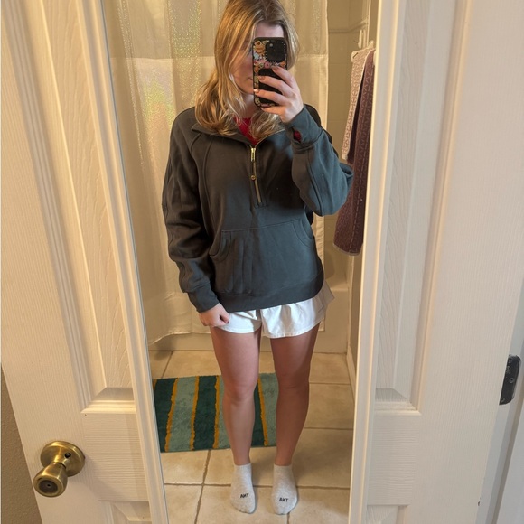 Lululemon Medium Forest Longline Funnel Neck Scuba Half Zip - Picture 4 of 4